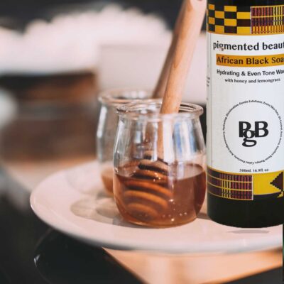 Hydrating and Even Tone African Black Soap Wash with Honey and Lemongrass Tea