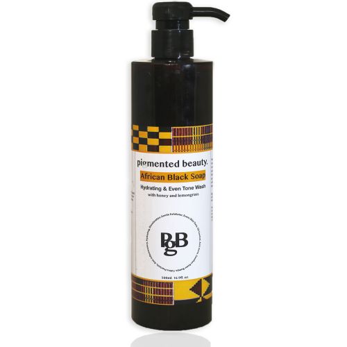 Hydrating and Even Tone African Black Soap Wash with Honey and Lemongrass Tea