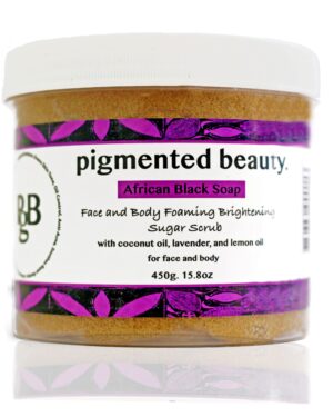 Cleansing and Beautifying African Black Soap Sugar Scrub with Lavender and Lemon Oil